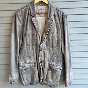 * * Allsaints Distressed Blazer / Field Jacket * Olive / Khaki * Medium * *